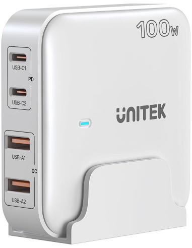 Unitek P1229AWH01-EU Ładowarka biurkowa GaN 100W 2xUSB-A 2xUSB-C