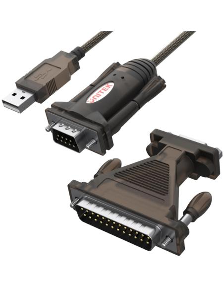 Unitek Y-105A konw. USB 1xRS-232 z adap.DB9F/DB25M