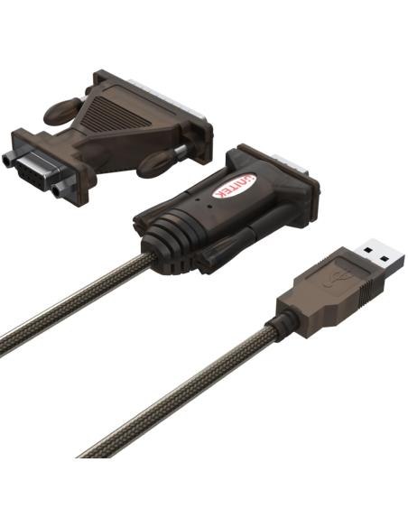 Unitek Y-105A konw. USB 1xRS-232 z adap.DB9F/DB25M