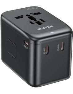 Unitek P1122ABK01 Ładowarka podróżna EU/US/UK/AUS PD 65 W 2