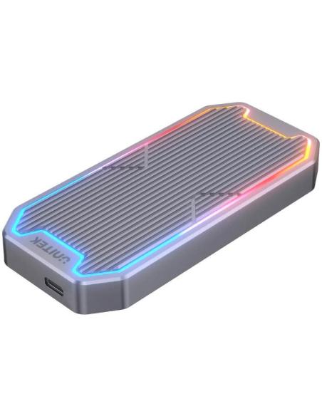 S1210B Unitek Obudowa dysku M.2 SSD NVMe/SATA 10Gbps RGB