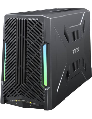 Unitek Stacja dokująca, 1x dysk M.2 NVMe, 1x dysk SATA, USB-C 10 Gbps S1234B01-EU