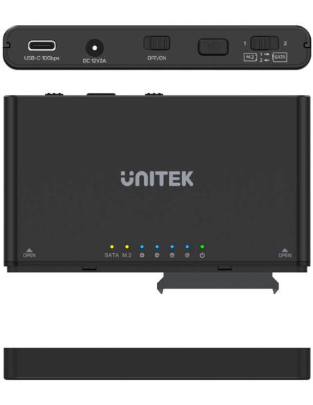 Unitek S1222A Mostek / stacja klonująca dyski SATA i M.2