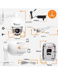 Kamera Zewnętrzna Obrotowa GSM na Kartę SIM Orllo Z7 PRO + Panel fotowoltaiczny SM6030 Pro 2