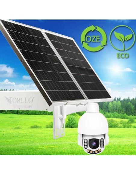 Kamera Zewnętrzna Obrotowa GSM na Kartę SIM Orllo Z7 PRO + Panel fotowoltaiczny SM6030 Pro