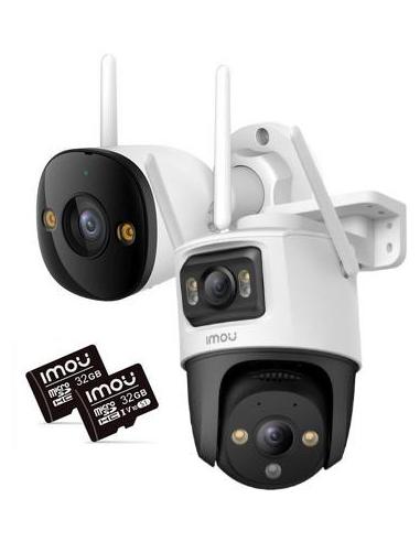 Zestaw 2 kamer IP Imou bullet 3 5MP i Cruiser Dual 10MP z kartami pamięci 32GB