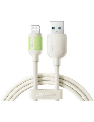 Kabel Joyroom S-A53 3A USB-A - Lightning z fluorescencyjną końcówką 1,2 m - beżowy