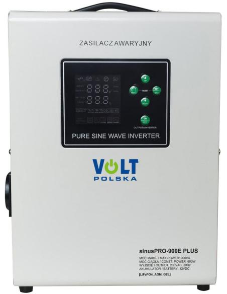 Przetwornica VOLT POLSKA SINUSPRO 900E PLUS 12V 600/900W LiFePO4, MENU