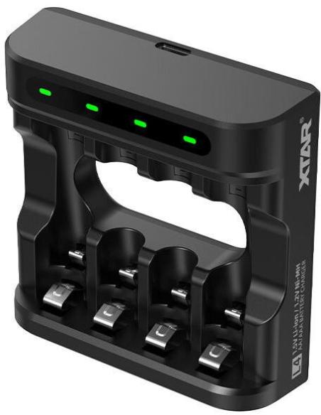Ładowarka do akumulatorów R03 / AAA oraz R6 / AA Li-ion 1,5V / NiMH Xtar L4
