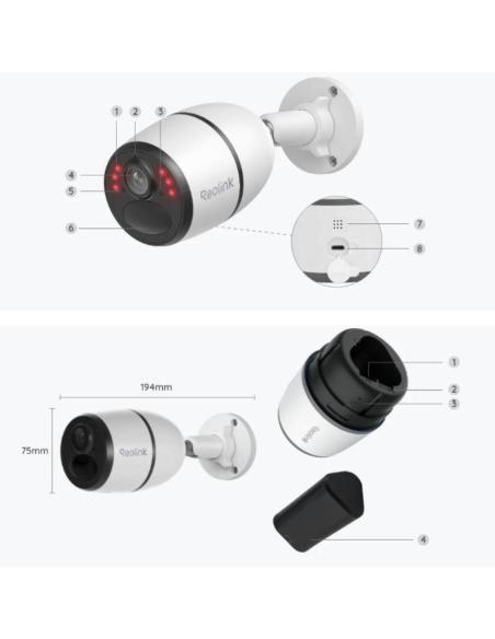 Kamera IP Reolink Go Series G340 8MP LTE 3G bateryjna