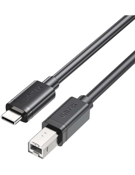 Kabel do drukarki Unitek USB C na USB B 2.0 czarny 2m