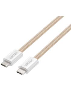 Kabel zwijany magnetycznie Unitek USB C PD 100W beżowy 1m