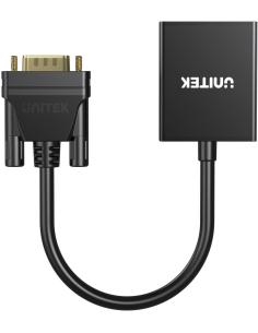 Unitek Adapter VGA na HDMI FullHD czarny 15cm 2