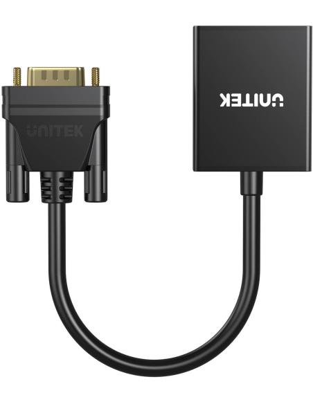 Unitek Adapter VGA na HDMI FullHD czarny 15cm