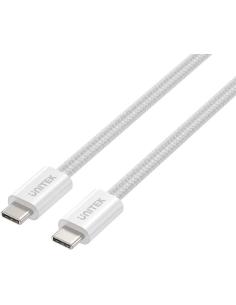 Kabel zwijany magnetycznie Unitek USB C PD 100W biały 1m
