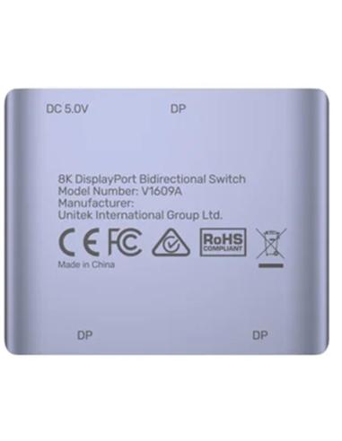 Unitek Dwukierunkowy przełącznik DP 1.4 8K 2-na-1