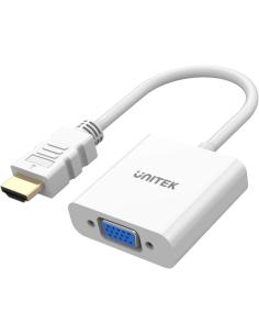 Unitek Adapter HDMI na VGA, FullHD 60Hz, biały