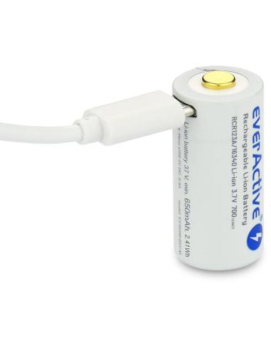 Akumulatorek 16340 / R-CR123 3,7V everActive 700mAh (1 szt.) z zabezpieczeniem