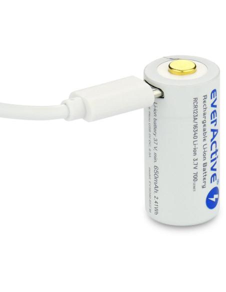 Akumulatorek 16340 / R-CR123 3,7V everActive 700mAh (1 szt.) z zabezpieczeniem