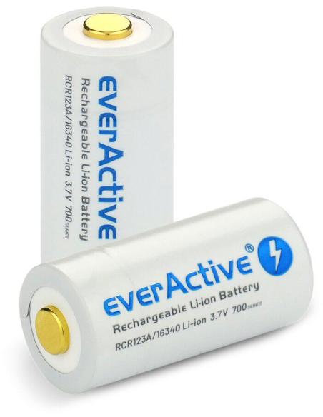 Akumulatorek 16340 / R-CR123 3,7V everActive 700mAh (1 szt.) z zabezpieczeniem