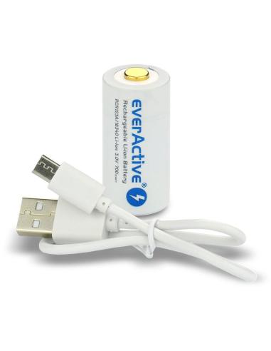 Akumulatorek 16340 / R-CR123 3V everActive 700mAh (1 szt.) z zabezpieczeniem