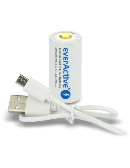 Akumulatorek 16340 / R-CR123 3V everActive 700mAh (1 szt.) z zabezpieczeniem