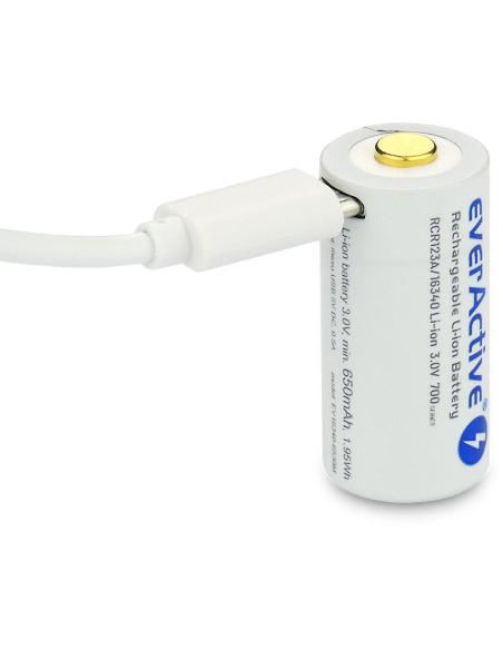 Akumulatorek 16340 / R-CR123 3V everActive 700mAh (1 szt.) z zabezpieczeniem