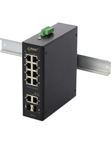 Switch przemysłowy PoE PULSAR ISFG108 (8xPoE, 2xSFP, 2xRJ45)
