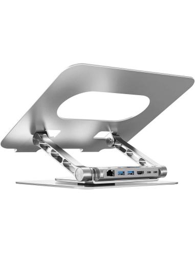 Unitek Podstawka pod laptop z odłączanym hubem USB-C HDMI 1,4, 4K PD 100W