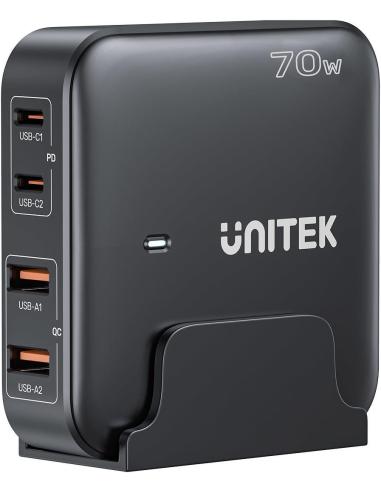Unitek Ładowarka biurkowa GaN 70W 2xUSB-A 2xUSB-C