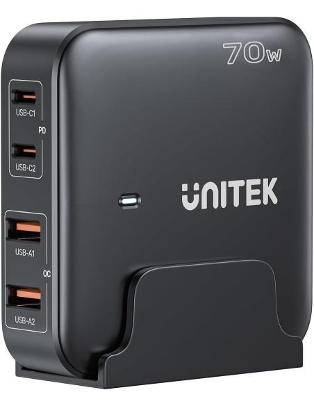 Unitek Ładowarka biurkowa GaN 70W 2xUSB-A 2xUSB-C