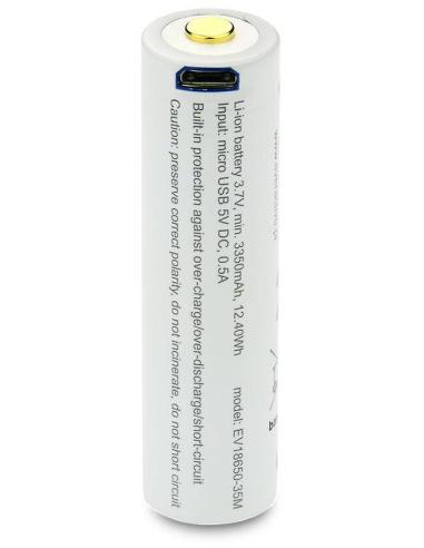 Akumulator 18650 Li-Ion 3,7V everActive 3500mAh (1 szt.) micro-USB z zabezpieczeniem