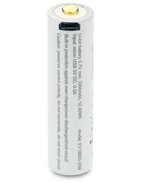 Akumulator 18650 Li-Ion 3,7V everActive 3500mAh (1 szt.) micro-USB z zabezpieczeniem