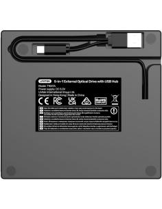 Unitek Nagrywarka zewnętrzna DVD/CD, Hub USB 5Gbps, czytnik kart SD T1037A01 2