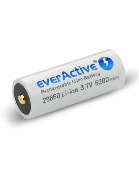 Akumulator 26650 Li-Ion 3,7V everActive 5200mAh micro USB (1 szt.) z zabezpieczeniem