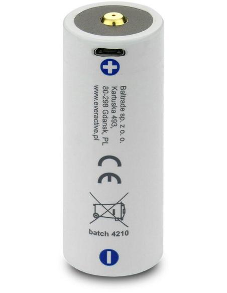 Akumulator 26650 Li-Ion 3,7V everActive 5200mAh micro USB (1 szt.) z zabezpieczeniem