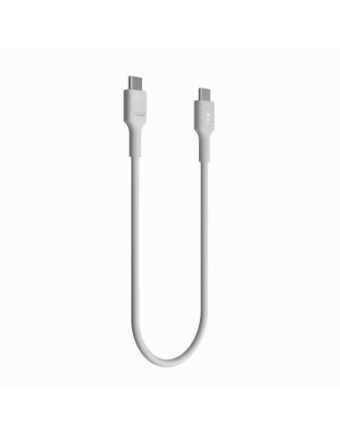 KABEL USB-C / USB-C Greencell PowerFlex 30cm PD 100W biały silikonowy