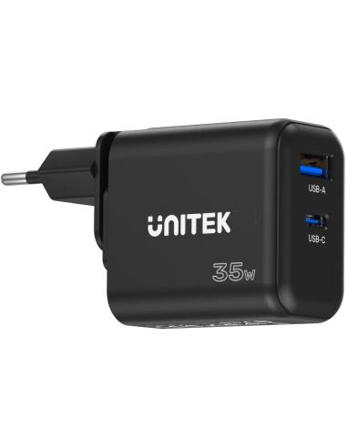 Ładowarka sieciowa Unitek GaN PD 35W USB-C + USB-A czarna