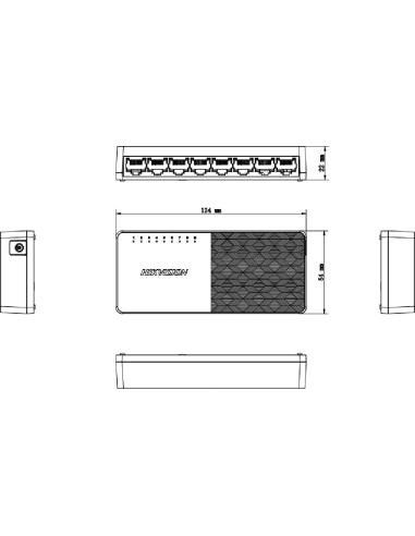 Switch Hikvision DS-3E0108D-O