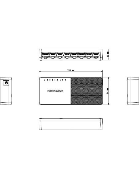Switch Hikvision DS-3E0508D-O
