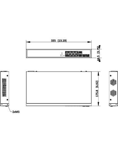 Switch Hikvision DS-3E1512HP-SI-8P2T2F