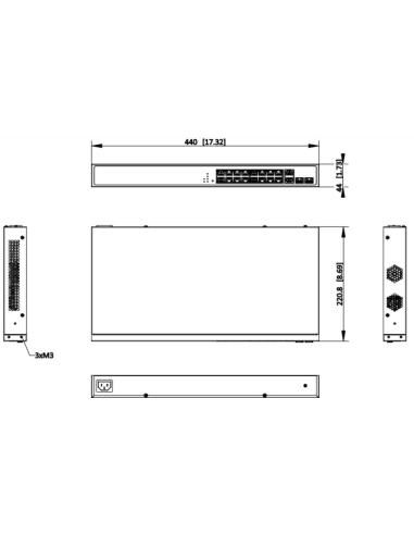 Switch Hikvision DS-3E1520HP-SI-16P2T2F
