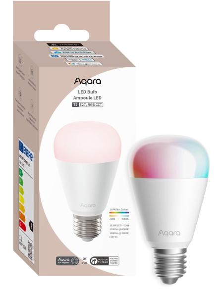 Aqara LED Bulb T2 RGB CCT E27 | Żarówka LED | Thread, Zigbee, Bluetooth, 950lm, 10.5W