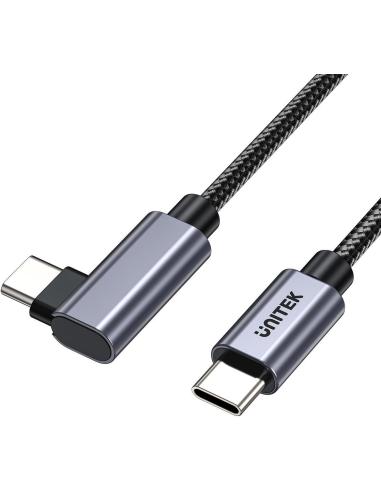 Unitek Kabel USB-C kątowy 90° PD100W 0,5m
