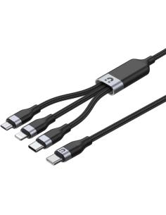 Unitek przewód ładujący USB 3 w 1 czarny 2