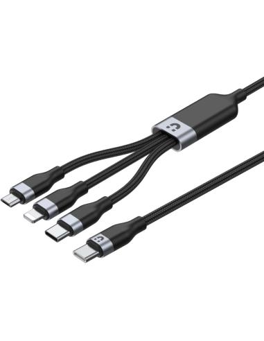 Unitek przewód ładujący USB 3 w 1 czarny