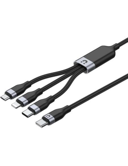 Unitek przewód ładujący USB 3 w 1 czarny