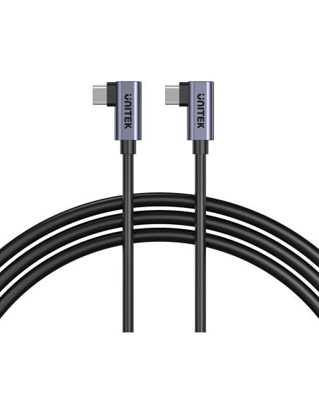 Unitek kabel USB-C do USB-C PD 100W podwójny 90 stopni, 0,5m