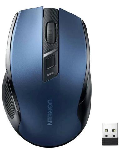 Mysz optyczna Ugreen MU006 bezprzewodowa USB 2.4GHz / Bluetooth 5.0 4000 DPI - niebieska