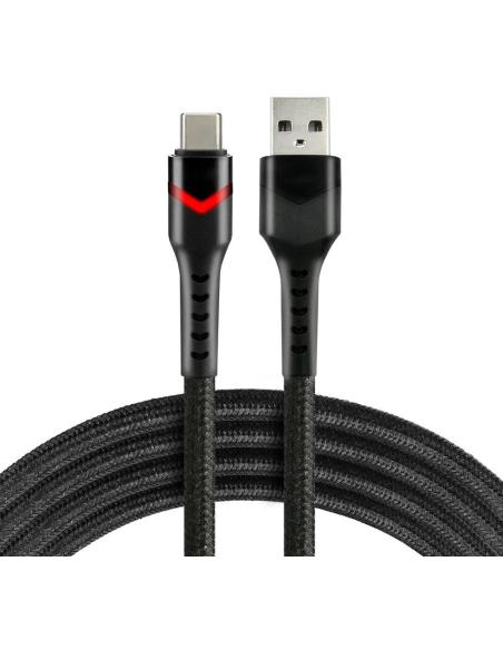 KABEL USB-A / USB-C RGB LED everActive CBB-1CBR 100cm 3A